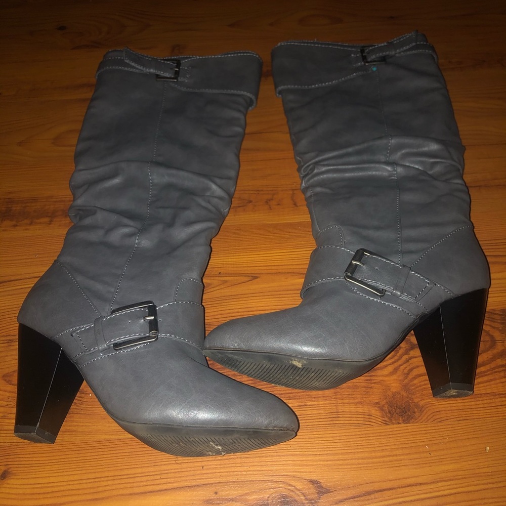 Gray boots